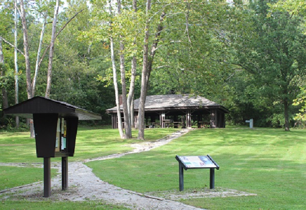 exterior of picnic shelter