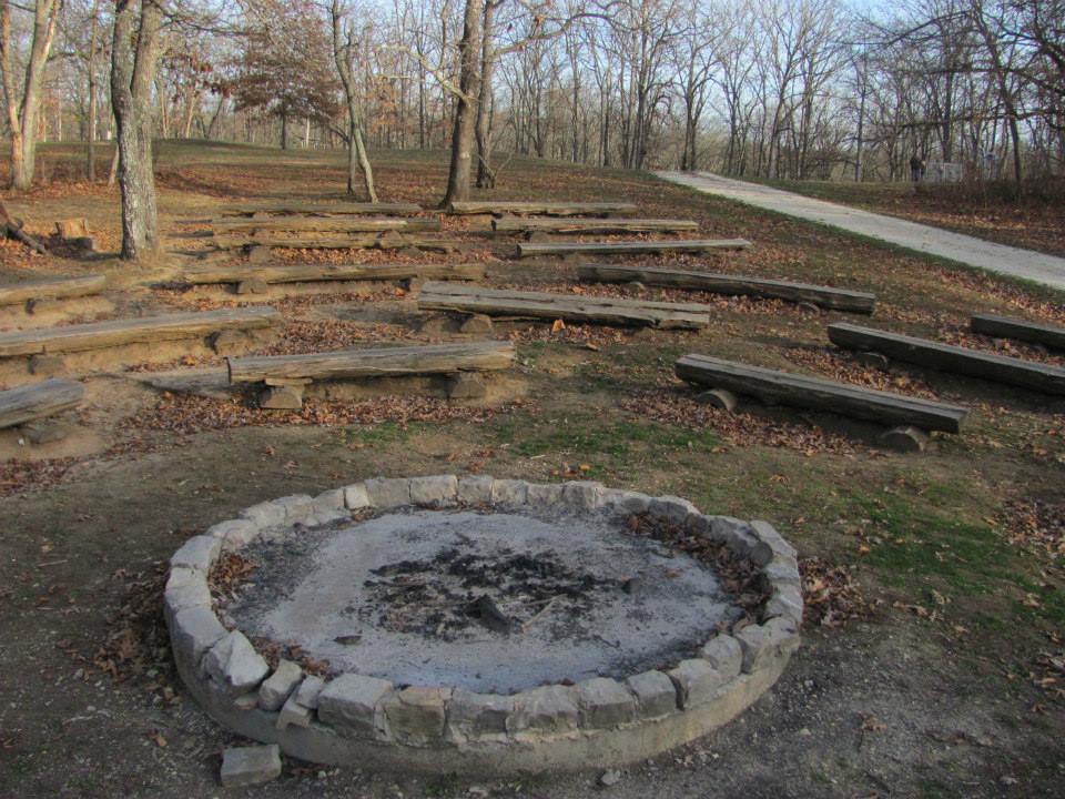 group fire ring/amphitheater area