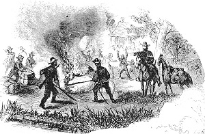 drawing depicting the battle
