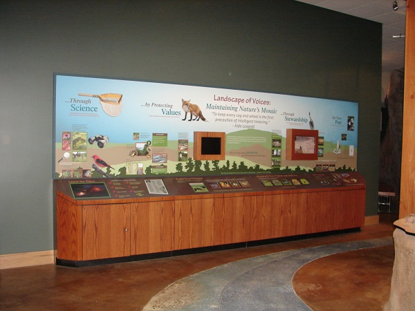 interior exhibits inside the visitor center