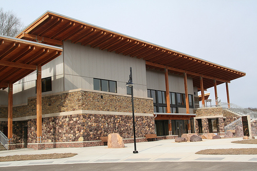 exterior of the visitor center