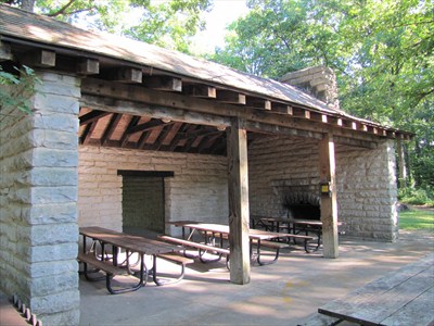 stone picnic shelter