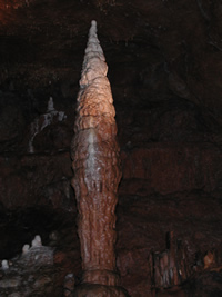 stalagmite in Onondaga Cave
