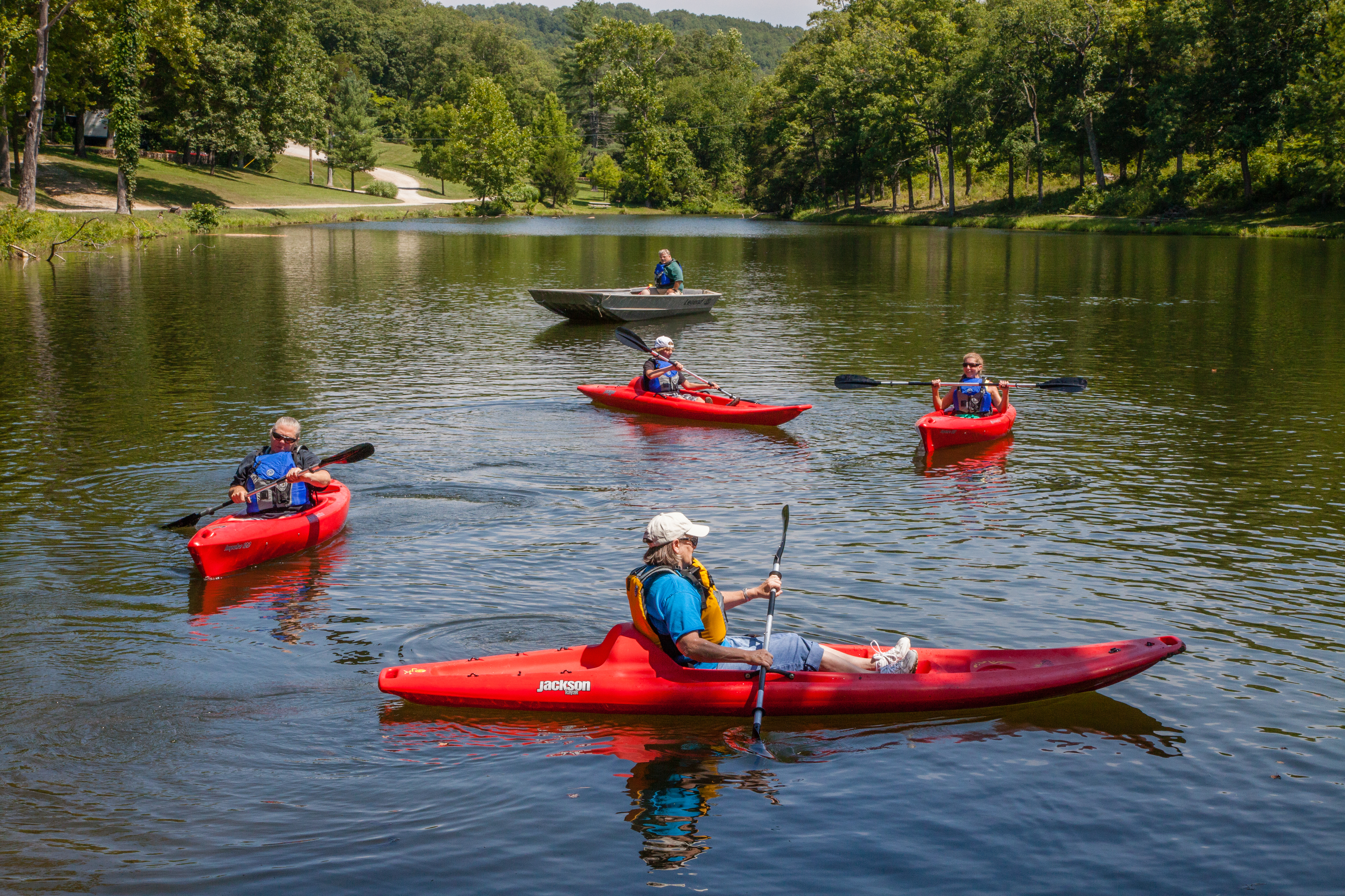People Kayaking on Current River