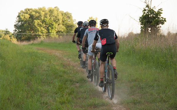 bike riders at Rock Bridge State Park