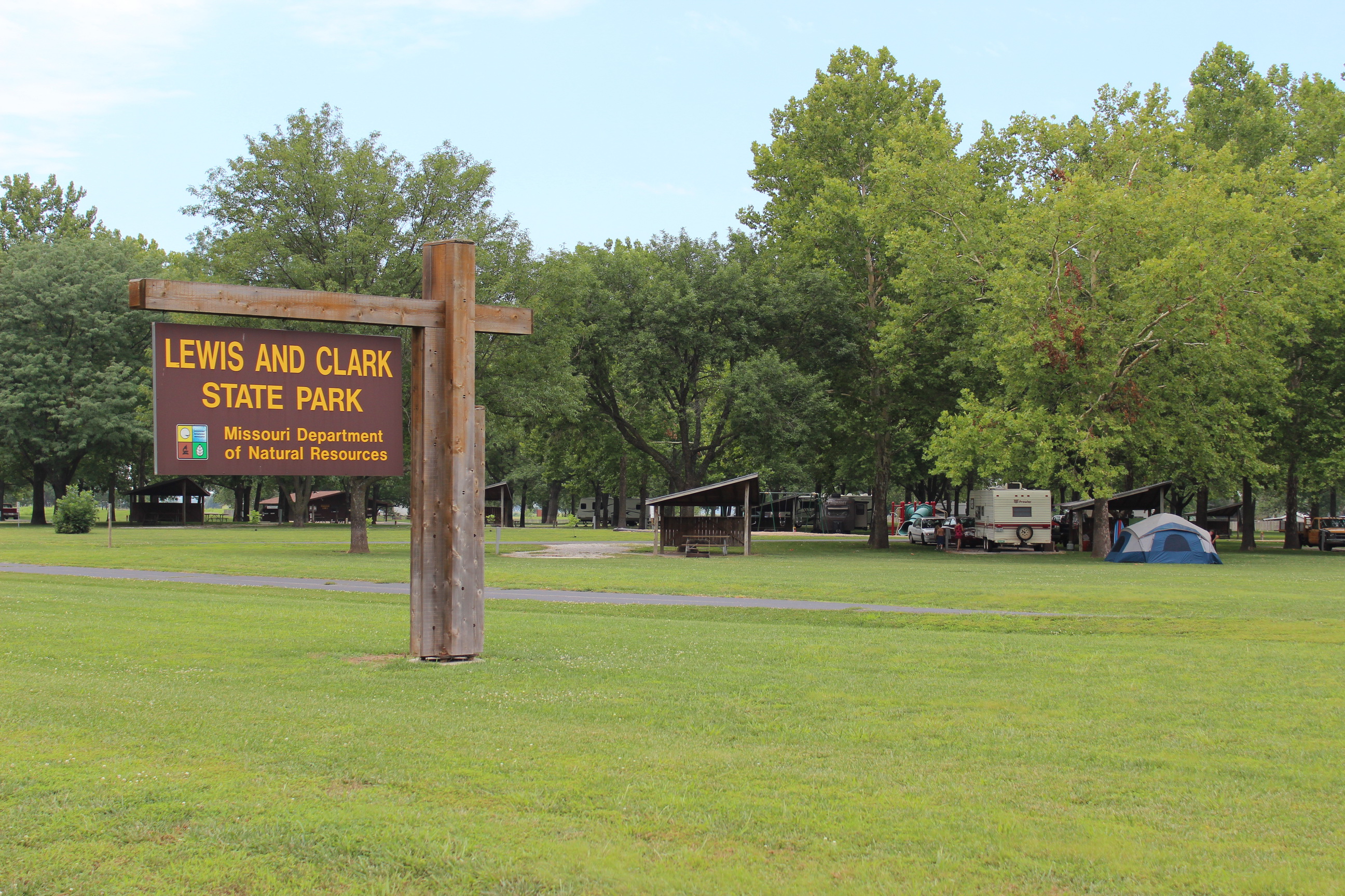 Lewis and Clark State Park Sign