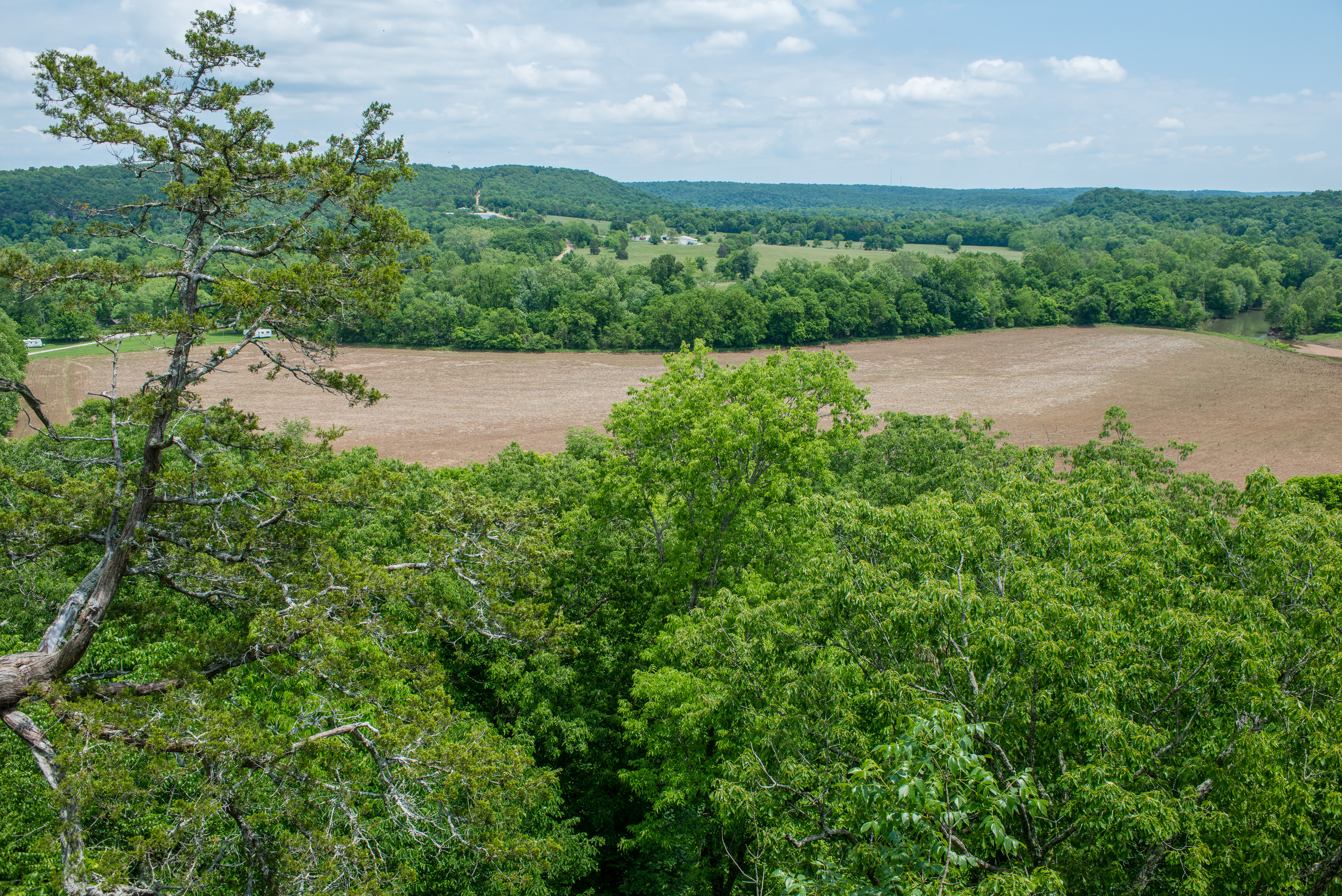 wide shot of a river