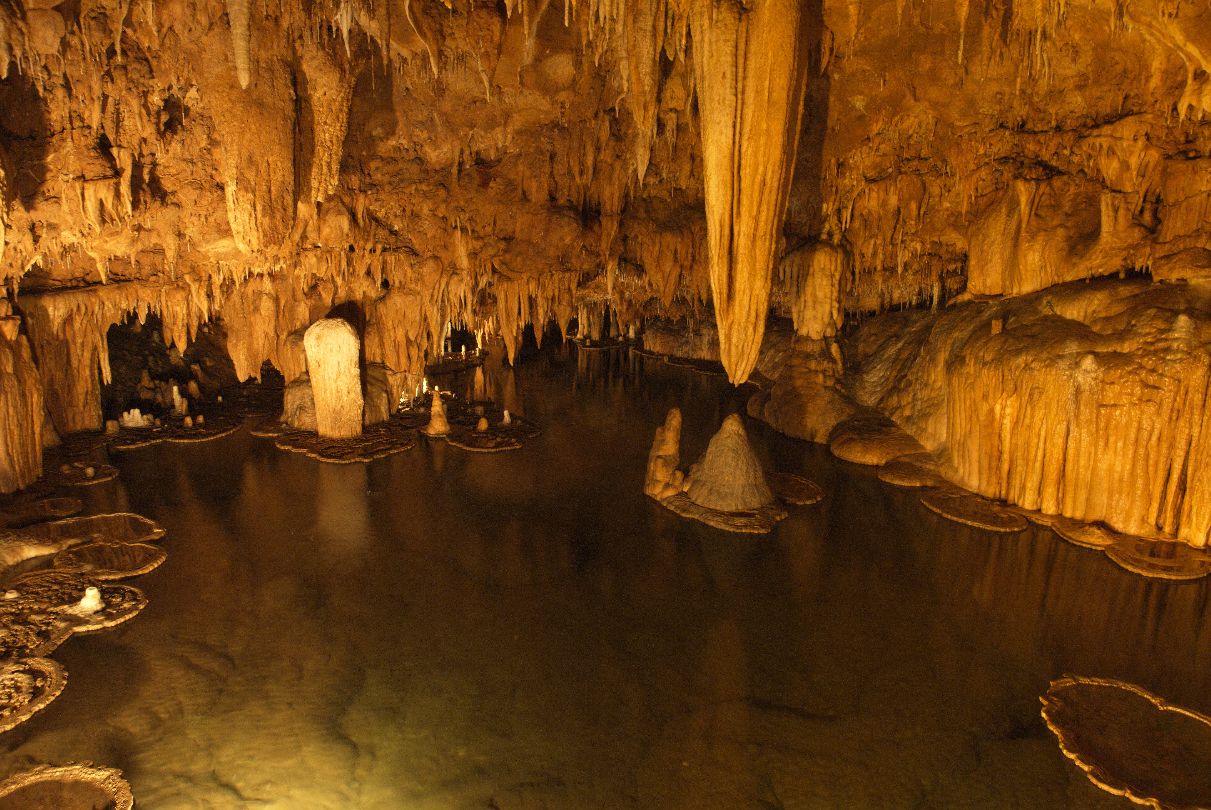 A cavern lake