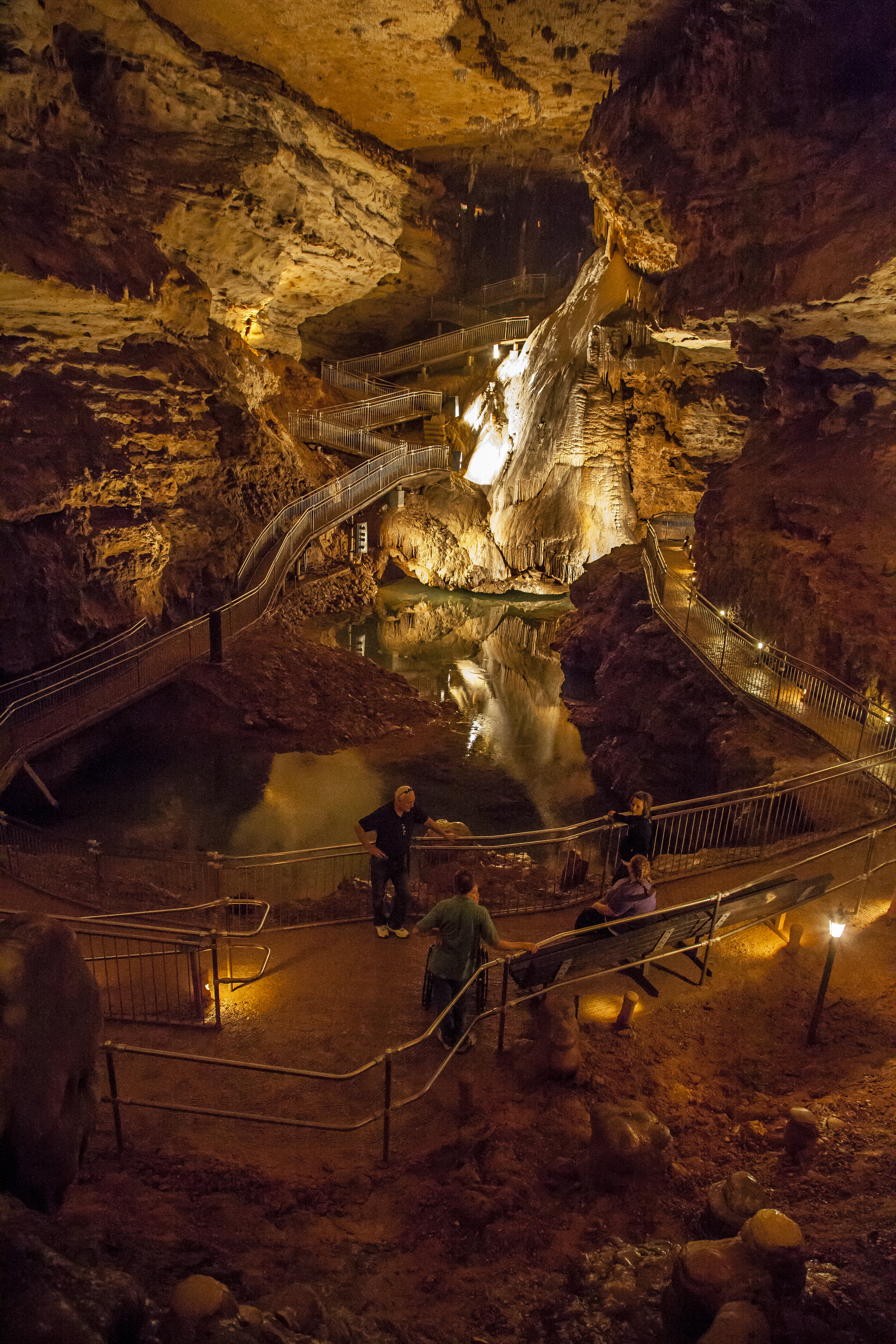 Winding stairs in a cave