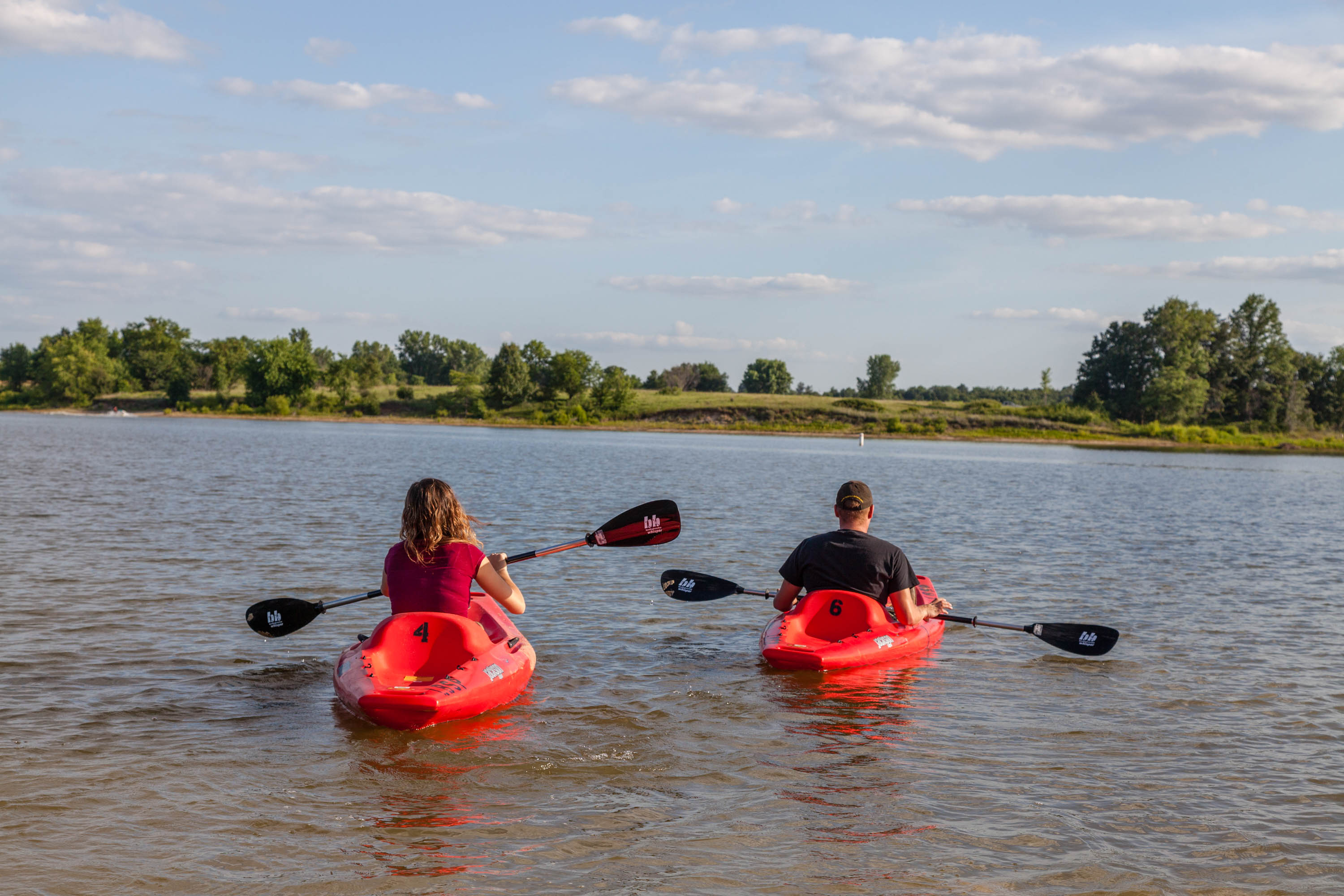 People kayaking