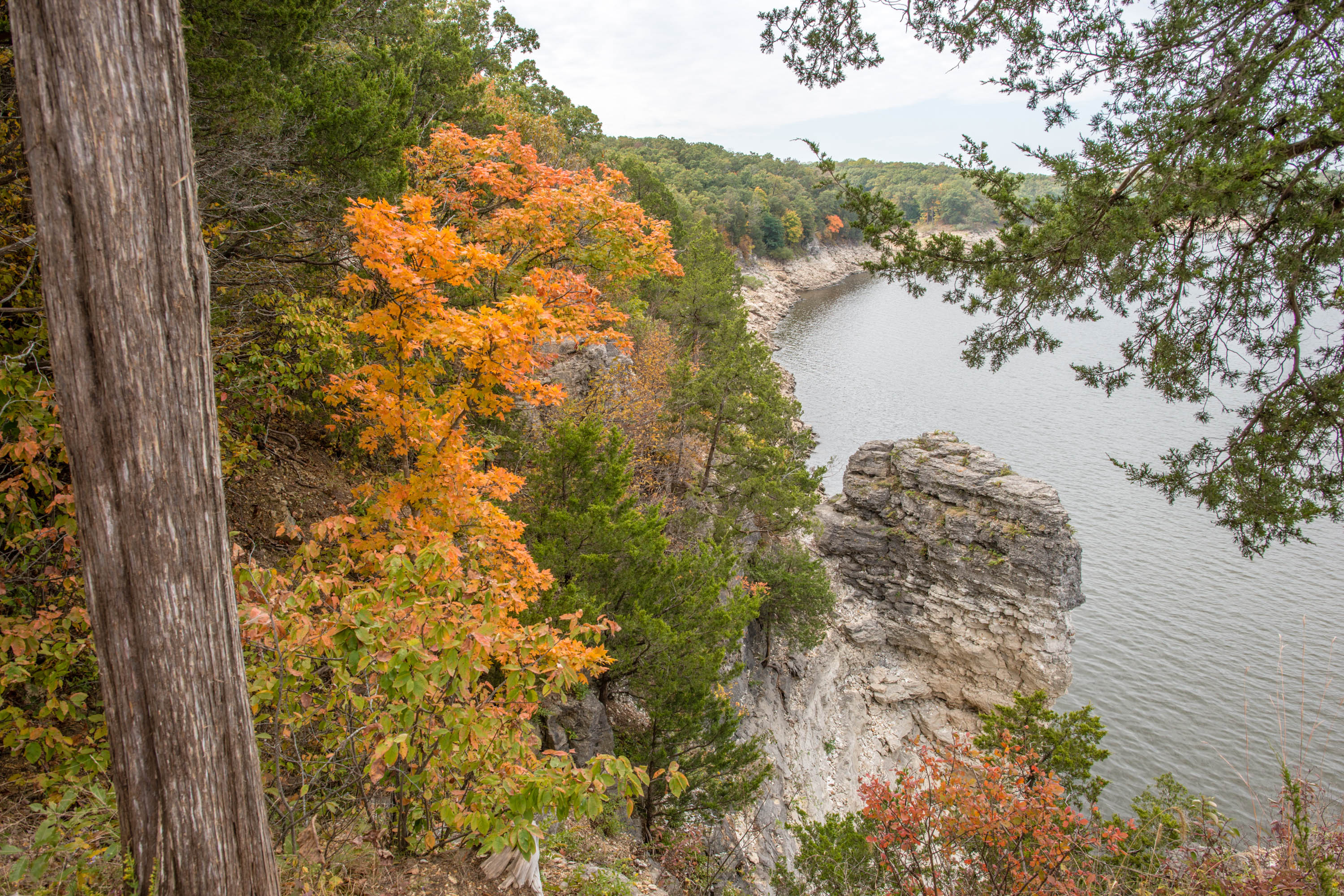Aerial view of cliffs