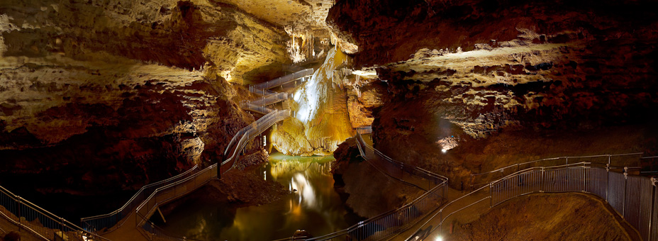 Winding stairs in a cave
