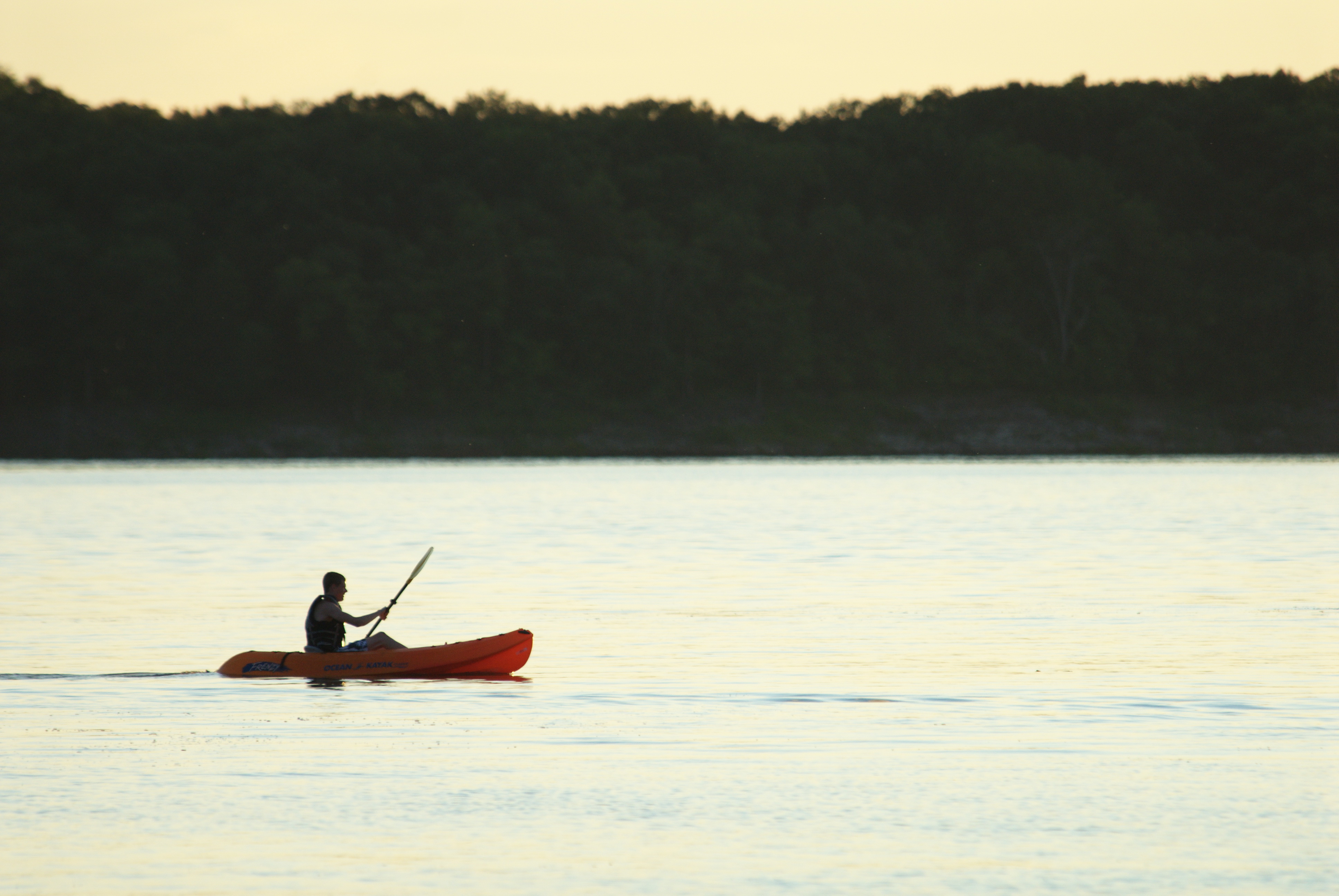 A person kayaking