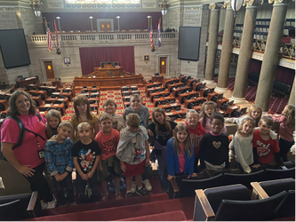 Students inside the Capitol