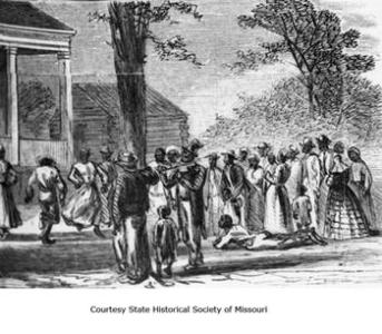 A group of slaves dancing