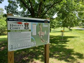 Halley's Comet disc golf course map
