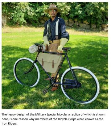 Replica of military special bicycle.