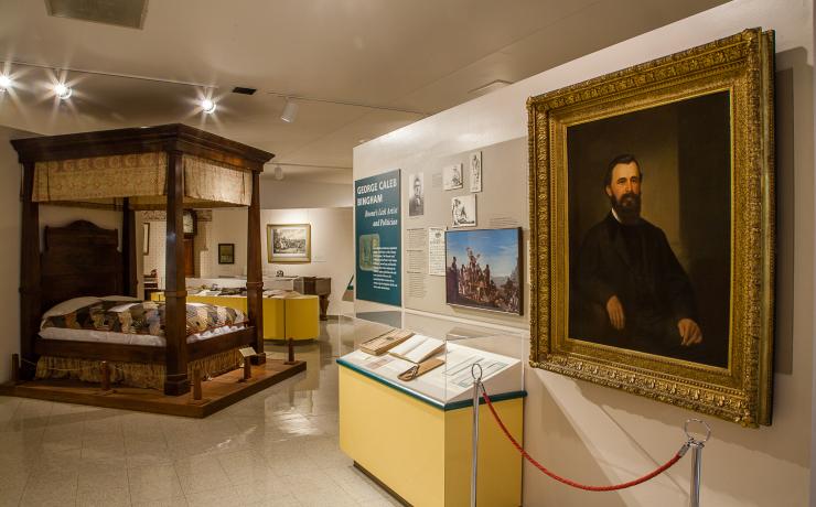 George Caleb Bingham exhibit in a museum at Arrow Rock