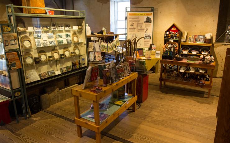Museum exhibits at Bollinger Mill