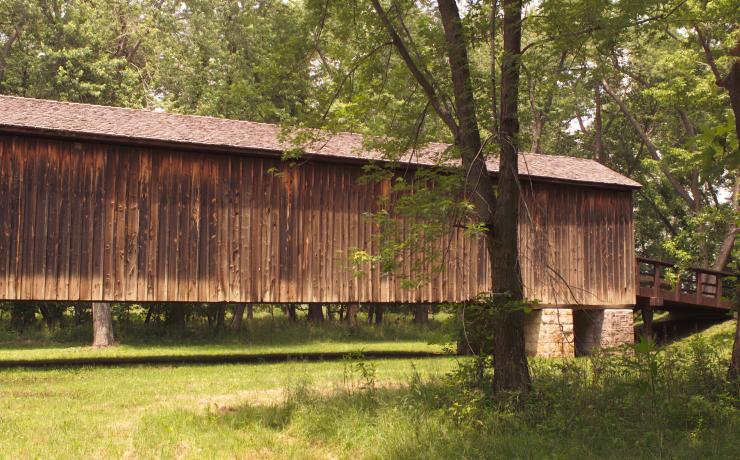 A covered bridge