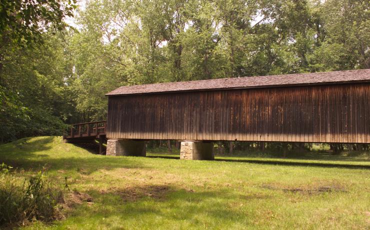 A covered bridge