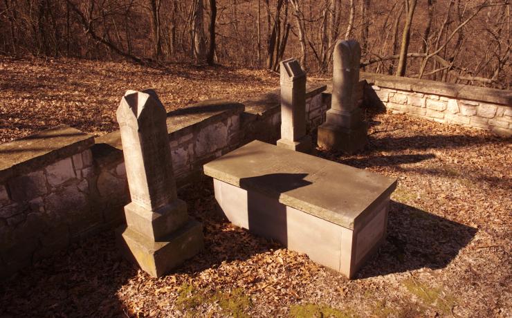 Gov. Daniel Dunklin's Grave site in the autumn