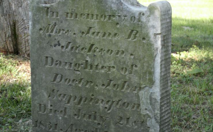 A gravestone