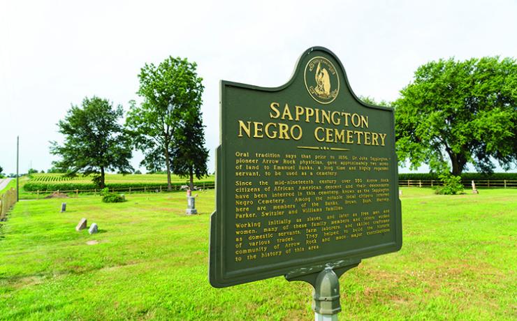 Sappington African American Cemetery info sign
