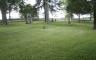 Grave markers in a field