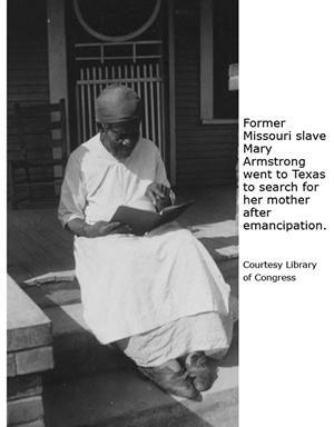 A former slave reading a book
