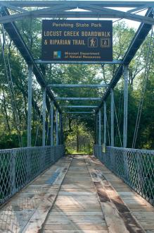 Pershing State Park Locust creek Boardwalk and Riparian Trail