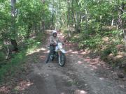 Motorcycle in the Woods