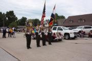 Rangers in Parade with Flags