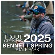 Image will take you to the 2025 Trout Opening Flickr Gallery for Bennett Spring State Park.