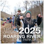 Image will take you to the 2025 Trout Opening Flickr Gallery for Roaring River State Park.