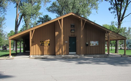 exterior of shower house