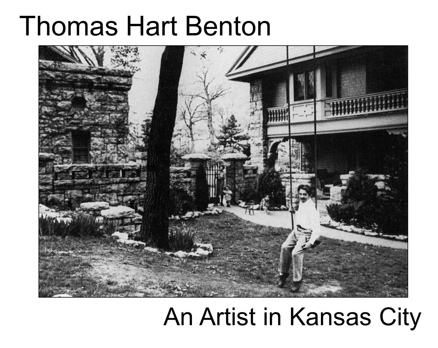 Benton outside of his home