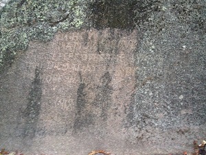 World War I memorial carved in rock