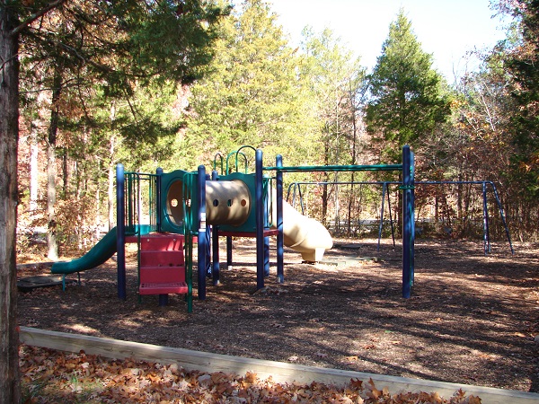 slides and a swing set