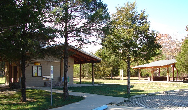 shelter and restrooms in the special-use area