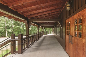 exterior covered patio on the lodge
