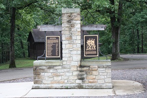 rock monument honoring the Civilian Conservation Corps