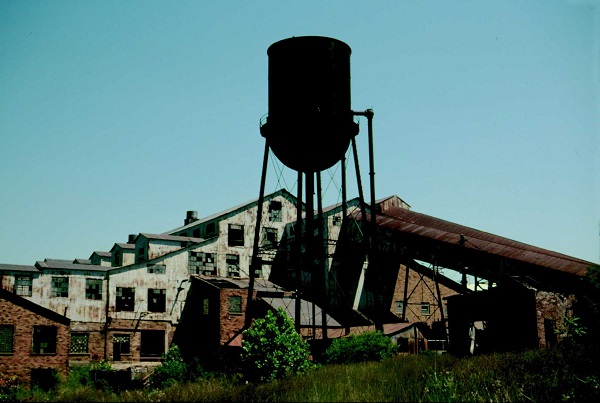 exterior of some of the mining buildings