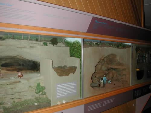 exhibits inside the visitor center