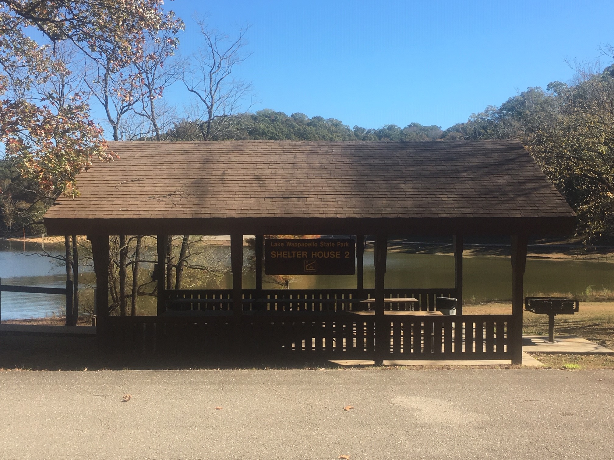Picnic shelter and grill