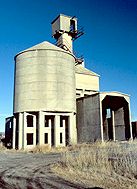 Industrial structures such as this coaling tower for the Atchison, Topeka and Santa Fe Railroad at Marceline in Linn County, are significant parts of Missouri's transportation heritage.