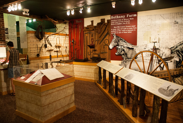 exhibits inside the visitor center