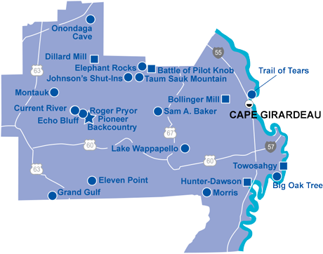 Missouri State Parks and Historic Sites - Southeast Region
